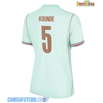 Camisa de time de futebol França Jules Kounde #5 Replicas 2º Equipamento Feminina Mundo 2026 Manga Curta